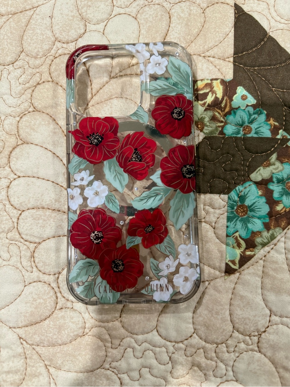 Carson & Quinn Ruby Garden MagSafe phone case iPhone 16 pro